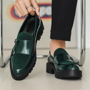 Customization Waterproof and Wear-resistant Thick Sole Mens Business Wedding Party Dress Loafer Shoes