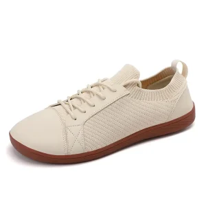 Customized Cloth Running Shoes with Barefoot Concept Rubber Sole New Design Round Toe Lace-up Light Weight All Seasons Shoes