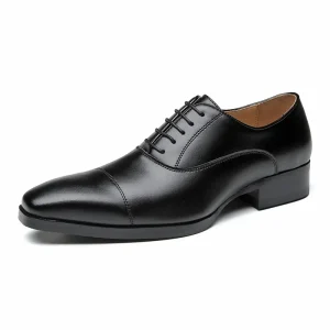 Derby Shoes Pointed Toe Handsome Lace Up Top Grade Durable Formal Dress Shoes for Men