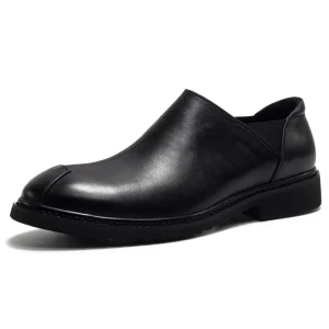 Designer Men’s Loafers Breathable Genuine Leather Wedding Shoes Height Increasing Office