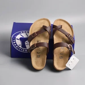 Direct Factory Mayari Toe Loop Sandals Brknstck Style Crisscross Slides Comfort Walking Shoes