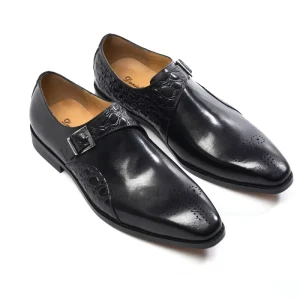 Dress Men Real Leather Men Shoes Monk Strap Comfortable Loafer Handmade Men Business Office Shoes