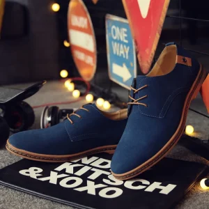 Dress Shoes Autumn Men’s Casual Shoes Genuine Leather Suede Trendy Large Size Shoes Dropshipping for Foreign Trade