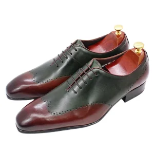 Dress Shoes Guangzhou Lace-Up Formal Shoes Genuine Leather Brown Black Business Men’s Shoes
