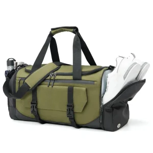 Dry Wet Separation Large Capacity Sports Gym Bag Shoe Compartment Water Resistant Lightweight Portable Adjustable Shoulder