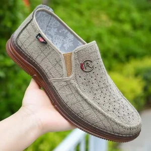 Durable TPR Sole Breathable Upper Men’s Canvas Trendy Shoes Fitness Walking Shoes for Men Autumn
