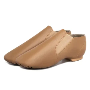 EU and US in Stock Spot Non slip Slit Jazz Shoes Slip on Jazz Shoes Leather Jazz Shoes for Women and Men