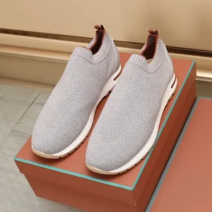 European High-End Trendy Men’s Sports Shoes Breathable Retro Slip-On Mesh Lining Casual Shoes