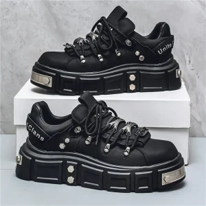 Extra Large Punk Style Thick Soled Dad Shoes Men’s Fashion Korean Version Casual Versatile Small White Shoe Board