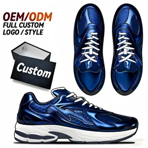 Factory Customized Logo Design Mesh Leather Wear-resistant Men’s Sports Shoes Casual Shoes
