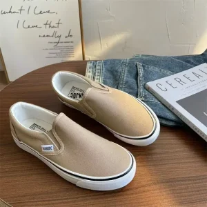 Factory High quality Men’s Walking Shoes Fashionable Light Weight Lace Up Canvas Upper Casual Shoes