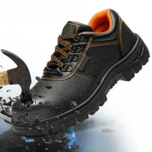 Factory Winter Safety Shoes and Boots Genuine PU Leather Steel Toe Low Cut Men Industrial Work Shoes
