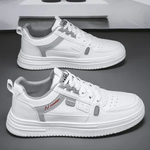 Fall New Men’s Lightweight Waterproof Genuine Leather Upper Sneakers Soft Soled Non Slip Casual Running & Travel Shoes