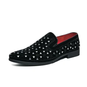 Fashion Breathable Black Men’s Leather Shoes Plus Size 38-47 Men’s Dress Shoes