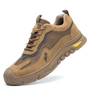 Fashion Breathable Work Boots Anti-puncture Steel Toe Men’s Safety Shoes