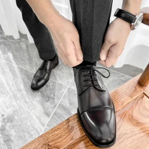Fashion High Quality Custom Men’s Formal Shoes Comfort Closed Toe Slip On Black Office Wedding Party Shoes