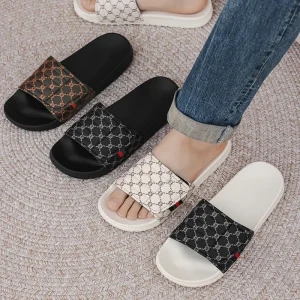 Fashion Men’s Sandals Black Luxury Beach Men’s Sandals Accept Custom Logo Factory