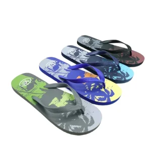 Fashion Slippers Men’s Print Slippers PE Lightweight Sole Summer Slippers Custom Flip Flops