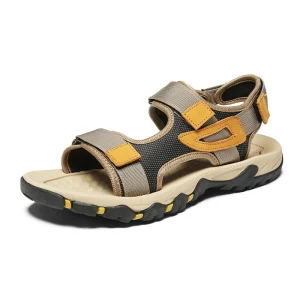 Fashion Style Men’s Sandals Beach Shoes Summer Woven Straps Large Size Outdoor Non slip Casual Shoes Designer Men Shoes