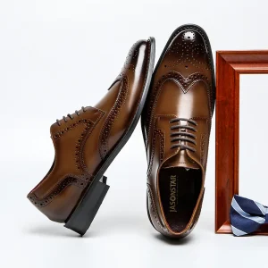 Fashion Walking Style Men Business Shoes Genuine Leather Men’s Office Dress Shoes Oxfords