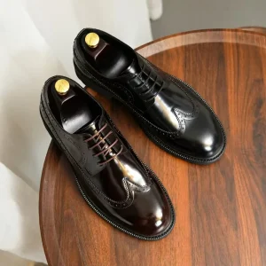 Fashionable Black Men Dress Shoes Leather Business Wedding Mens Oxfords Leather Dress Shoe Men men’s Leather Oxford Shoe Leather