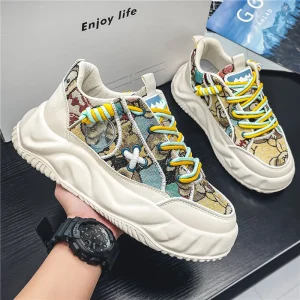 Fashionable High Quality Breathable Customizable Casual Men’s Basketball Shoes with Mesh Lining All Season