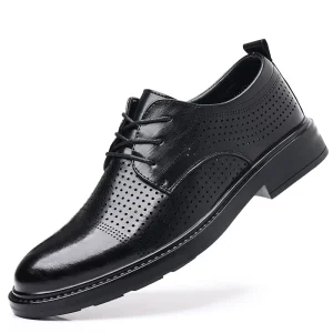 Flat Formal Pointed Embroidered Loafers 38-44 EVA Rubber Black Pure Leather Handmade Lace-up Lightweight Office Italian Wedding