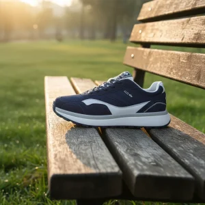 For Men’s Color Block Retro Trainers Light Weight Lace up PU Mesh Thick Sole Casual Fashion Sneakers