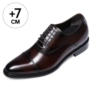 Formal Derby Dress Shoes Men Business Casual Oxford Embroidered Height Increasing 6cm Lace-up Light Weight OEM ODM