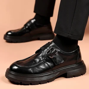 Formal Man South African 38 44 Embroidered Pointed Cowhide Rubber Black Fashion Brand Dress Wedding Men’s Leather Shoes