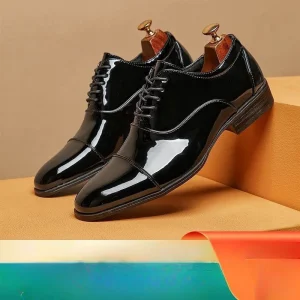 Four Season Patent Leather Bright Finish Three Joint Business Formal Oxford British Style Man’s Wedding Shoes