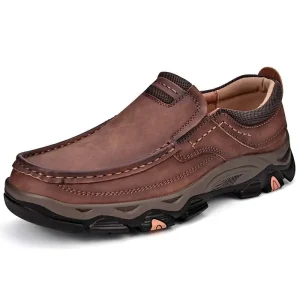 Genuine Italian Leather Men’s Dress Shoes Walking Shoes Casual Outdoor Slip-on Loafers Non-Slip Moccasins Luxury Chunky Flats