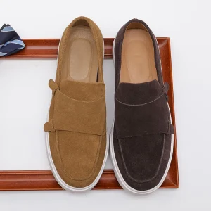 Genuine Leather Loafer Shoes for Men Big Size Men’s Casual Shoes Flat Slip-On