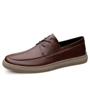 Genuine Leather Men’s Casual Loafers All-season Fashion Brand and High Quality