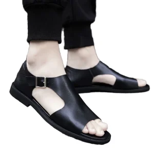 Genuine Leather Men’s Shoes Summer Men’s Casual Sandals Fashion Ventilate Men Sandals