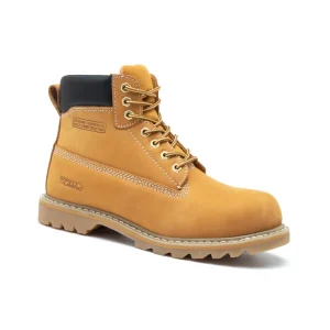 Genuine Leather Men’s Waterproof Steel Toe Safety Work Boots Lightweight Oil Resistant Construction Shoes
