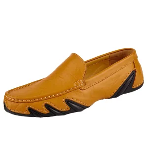 Genuine Leather Octopus Bean Men’s Fashion Trend Slip On Flats Comfortable Anti Slip Lightweight Walking Office Shoes Men