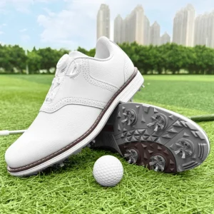 Golf Shoes Men’s Spiked Golf Shoes Waterproof Breathable Professional Outdoor Golf Sneakers