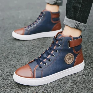 Good Quality Casual Shoes Latest Design Retro Trend High-Top Short Canvas Casual Shoes for Men