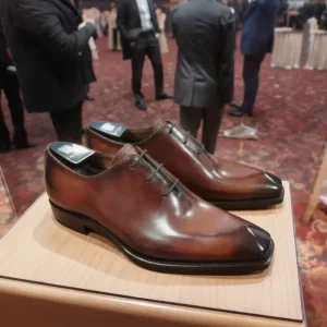 Goodyear Welt Men’s Wedding Shoes Handmade High Quality Cow Leather Soft Breathable Square Toe