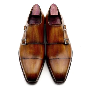 Goodyear Welt Oxford Lace-up Patchwork Men’s Shoes Calf Leather Loafers Office Dress