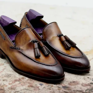 Goodyear Welted Business Shoes Men Bespoke Durable Wedding Oxford Shoes Men High Quality Genuine Leather Tassel Loafer Men Shoes
