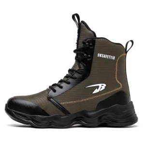 Green Oxford Fabric Safety Sneaker Anti-smash Steel Toe Men’s Safety Shoes Puncture-Proof Security Shoes for Work