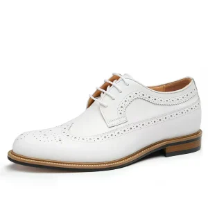 Handmade Bespoke Welted Oxfords Men’s Shoes Cow Leather Upper Rubber Outsole Slip-On Toe Durable Non-Slip Business Holiday Wear