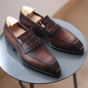 Handmade Bonded Leather Print Men’s Wedding Shoes Colorful Flat Waterproof Light Party Autumn Season