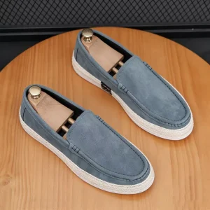 Handmade Lazy Men’s Casual Shoes Spring and Summer 100% Australian Wool Slip On Convenience Men Casual Shoes
