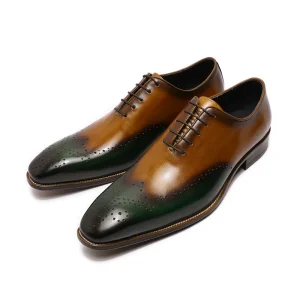 High End High Quality Rubber Sole Different Colors Men Dress Oxford Fashion Genuine Leather Shoes