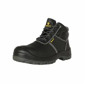 High Quality Comfortable Genuine Leather Oil Resistant Lightweight Work Boots Safety Shoes for Men