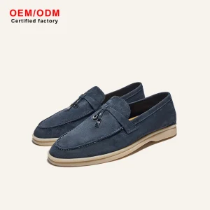 High Quality Custom Designer Slip On Men’s Loafers Genuine Leather Cashmere Casual Popular Brand Walking Style Flat Shoes