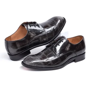 High Quality Custom Men’s Original Genuine Leather Lace up Fashion Wedding Formal Dress Office Business Shoes Leather Sole